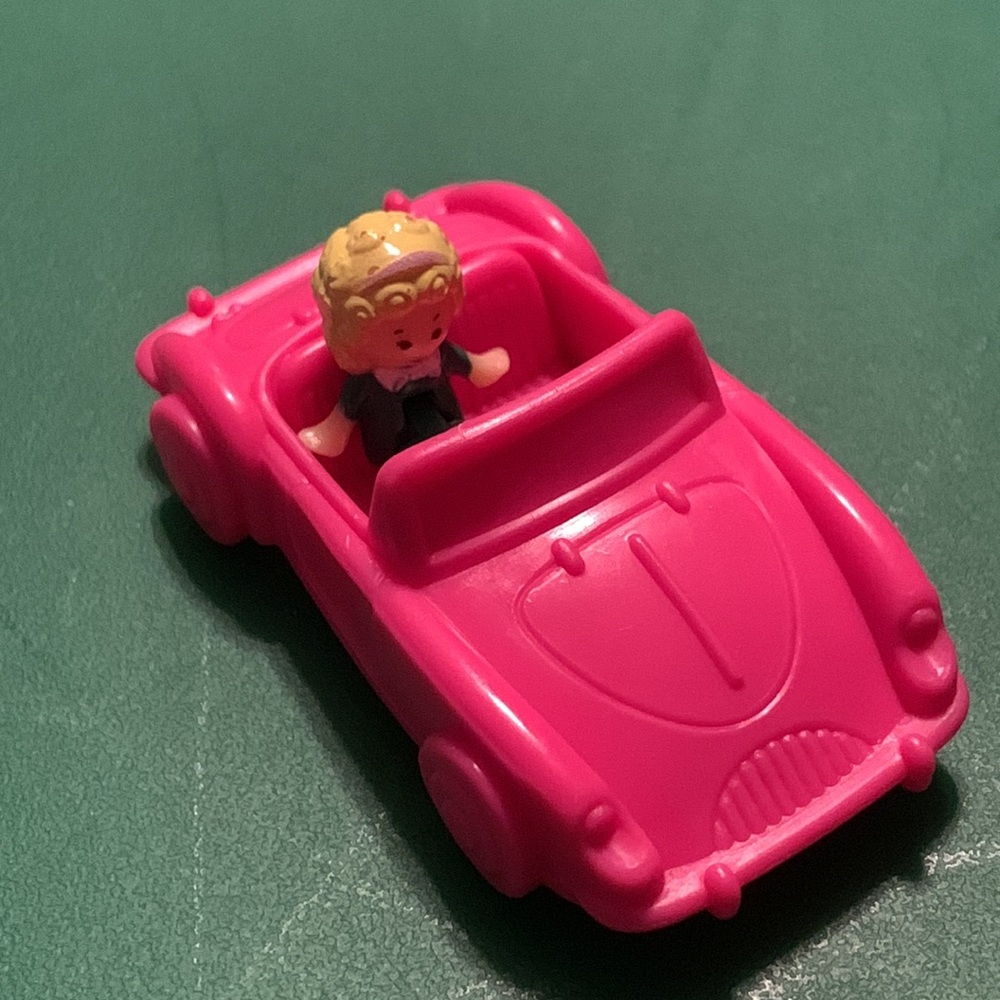 Vintage Pink Toy Car -Polly Pocket Size